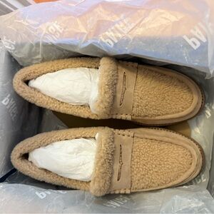 PAIGE Tan Shearling Loafers